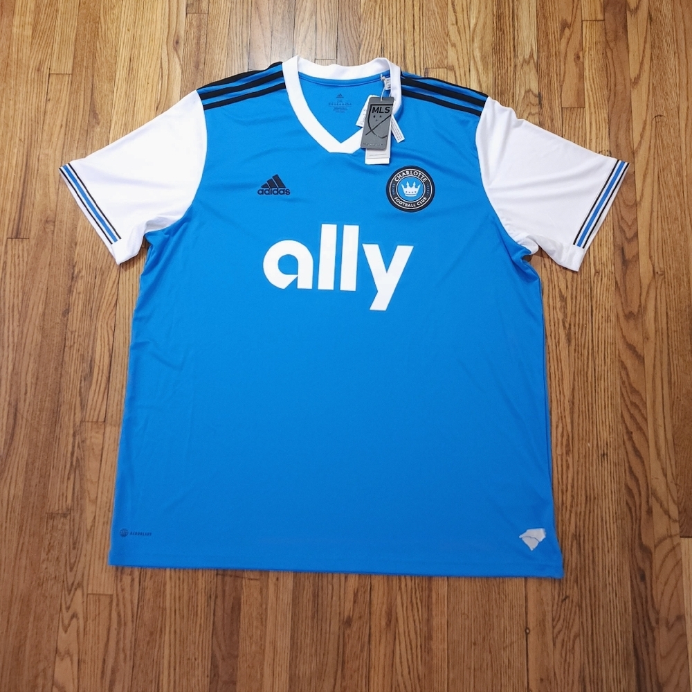 Adidas Charlotte FC Authentic MLS Soccer Jersey Mens 2XL NEW